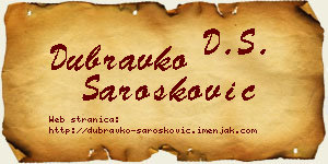 Dubravko Šarošković vizit kartica